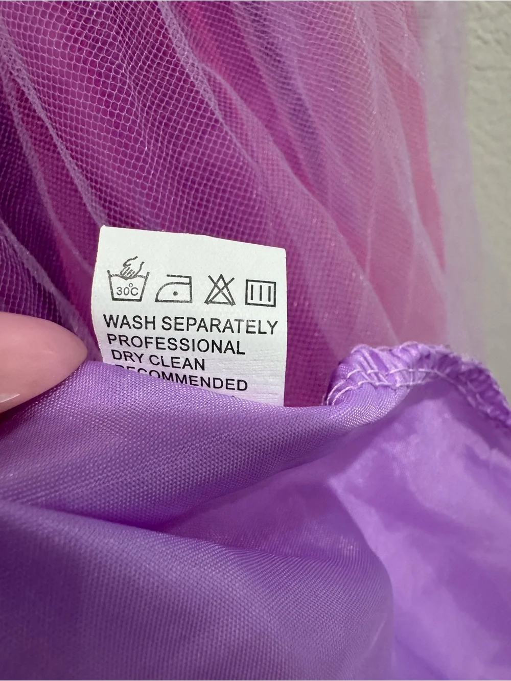 Au Meng Baby Rapunzel Princess Dress Size 150 Purple Pink Tulle Costume